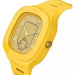 Yellow Silicone Analog Watch for Men