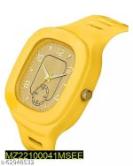 Yellow Silicone Analog Watch for Men