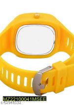 Yellow Silicone Analog Watch for Men - Image 3