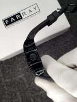 Men's Black Square Skeleton Watch with Skeleton Dial - Image 4