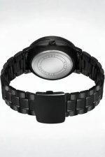 Men's Stainless Steel Spinning Watch Blue Dial Black Strap 30mm - Image 7