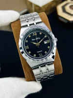Men Rolex Style Quartz Watch Brown Gold Silver - Image 9