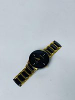 Men's Black Gold Quartz Watch with Stainless Steel Band - Image 3