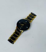 Men's Black Gold Quartz Watch with Stainless Steel Band - Image 4