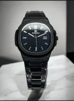 Men's Black Stainless Steel Ultra Thin Quartz Watch - Image 2