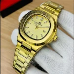 Men's Black Stainless Steel Ultra Thin Quartz Watch