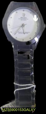 Men's Rolex Oyster Perpetual Day-Date Watch with Clear Strap - Image 6