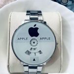 Men's Stainless Steel Apple Watch White Dial