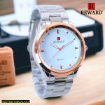 Men's Stainless Steel Analogue Watch White Dial Chain Strap - Image 3