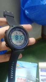 Men's Black Digital Watch Water Resistant Battery Operated