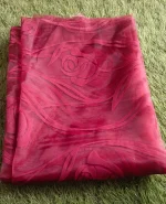 Red Embroidered Gown After Wash Soft Arganza Net - Image 2