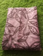 Purple 3-D Block Printed Organza Gown Dress for Women - Image 2