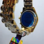 Luxury Gold-Tone Men's Watch with Crystal Dial & Quartz Movement - Image 4