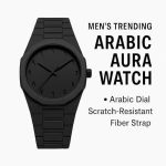 Men's Black Geometric Watch Lightweight Daily Wear - Image 6
