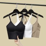 Women U-Backless Tube Top Bra Summer White Black Beige