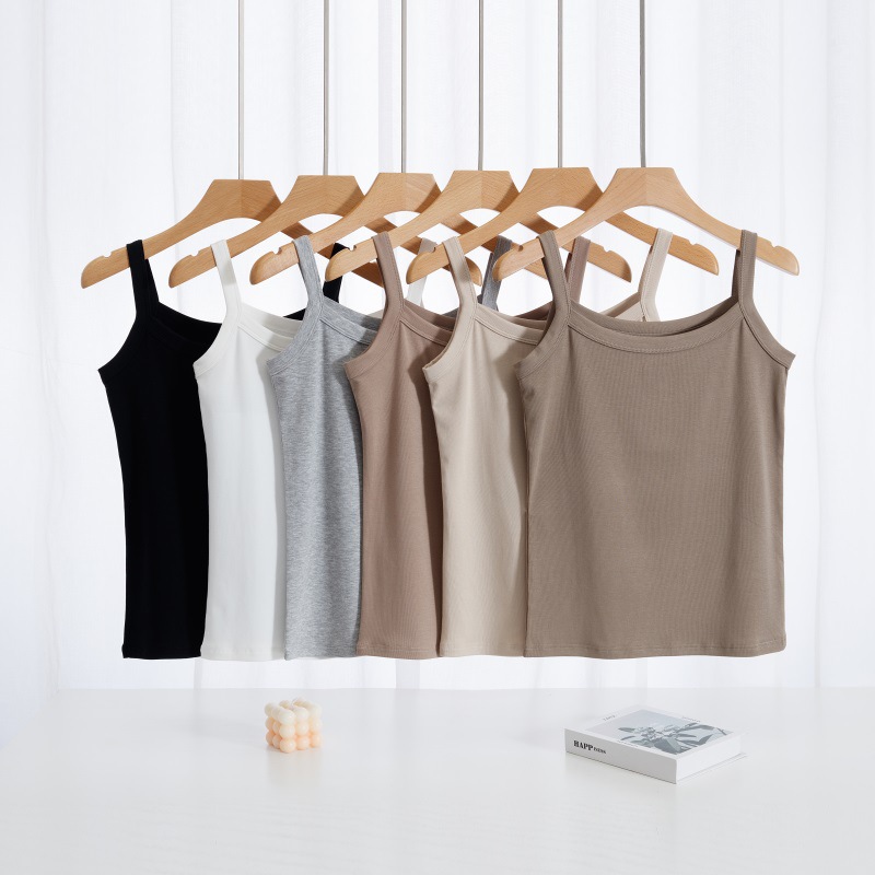 MZCHYHAM3096-media-1 Women Slim Fit Cotton Camisole Summer Top - Image 1