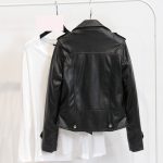 Women Slim Fit Leather Jacket — Black Autumn Short Coat - Image 3
