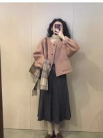 Pink Wool Coat for Women — Korean Style Winter Coat - Image 3