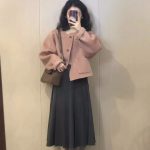 Pink Wool Coat for Women — Korean Style Winter Coat