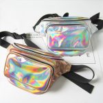 Women's Rainbow Holographic Waist Bag – Adjustable Crossbody Belt Bag - Image 2
