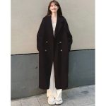 Women's Cream Woolen Double Breasted Coat — Hepburn Style - Image 3