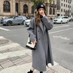 Women's Cream Woolen Double Breasted Coat — Hepburn Style - Image 4