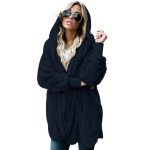 12\Women's Faux Fur Hooded Coat — Khaki Grey Winter Warm Outerwear - Image 2