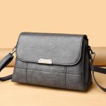 Women's Everyday Black Crossbody Messenger Bag – Durable Polyester Design - Image 3