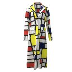 Women Plus Size Plaid Trench Coat — Autumn Double-Breasted Coat - Image 4