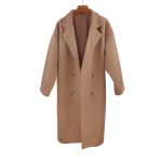 Women's Cream Woolen Double Breasted Coat — Hepburn Style - Image 5