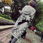 Women Flocking V-Neck Long Sweater — Autumn Loose Plus Size - Image 3