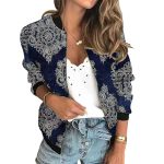 Women's Printed Zipper Jacket — Retro Cat Print Autumn Casual - Image 2
