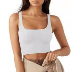 Women Ribbed Crop Tank Top — Solid Color Trendy Spring Wear - Image 4