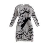 Women Flocking V-Neck Long Sweater — Autumn Loose Plus Size - Image 6