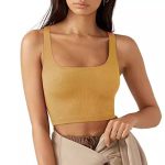 Women Ribbed Crop Tank Top — Solid Color Trendy Spring Wear - Image 3