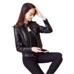 Women PU Leather Motorcycle Jacket — Korean Style Autumn Outerwear