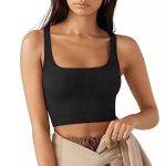 Women Ribbed Crop Tank Top — Solid Color Trendy Spring Wear - Image 2