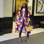 Women Plus Size Plaid Trench Coat — Autumn Double-Breasted Coat
