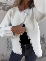 Zen Style Linen Coat for Women – Sand Washed Cotton Linen Coat with Button Closure - Image 2