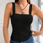 White Embroidered Slim Fit Camisole Vest for Women — Summer Essential - Image 2