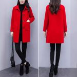 Women's Black Wool Coat — Loose Fit Plus Size Winter Coat - Image 4
