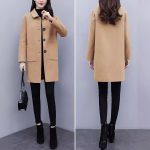 Women's Black Wool Coat — Loose Fit Plus Size Winter Coat - Image 5