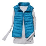 Women's Red Down Vest – Slim Fit Korean Style Sleeveless Puffer Vest - Image 6
