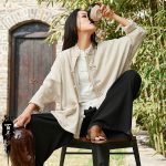 Zen Style Linen Coat for Women – Sand Washed Cotton Linen Coat with Button Closure - Image 3