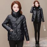 Silver Gray Korean Style Puffer Jacket for Women — Short Cotton Padded Coat - Image 4