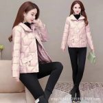 Silver Gray Korean Style Puffer Jacket for Women — Short Cotton Padded Coat - Image 5
