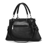 Women's Chevron Pattern Shoulder Bag – Black & White - Image 3