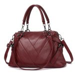 Women's Chevron Pattern Shoulder Bag – Black & White - Image 6