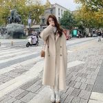 Women's Gray Woolen Coat — Loose Fit Mid-Length Winter Coat - Image 2