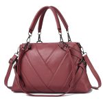 Women's Chevron Pattern Shoulder Bag – Black & White - Image 11